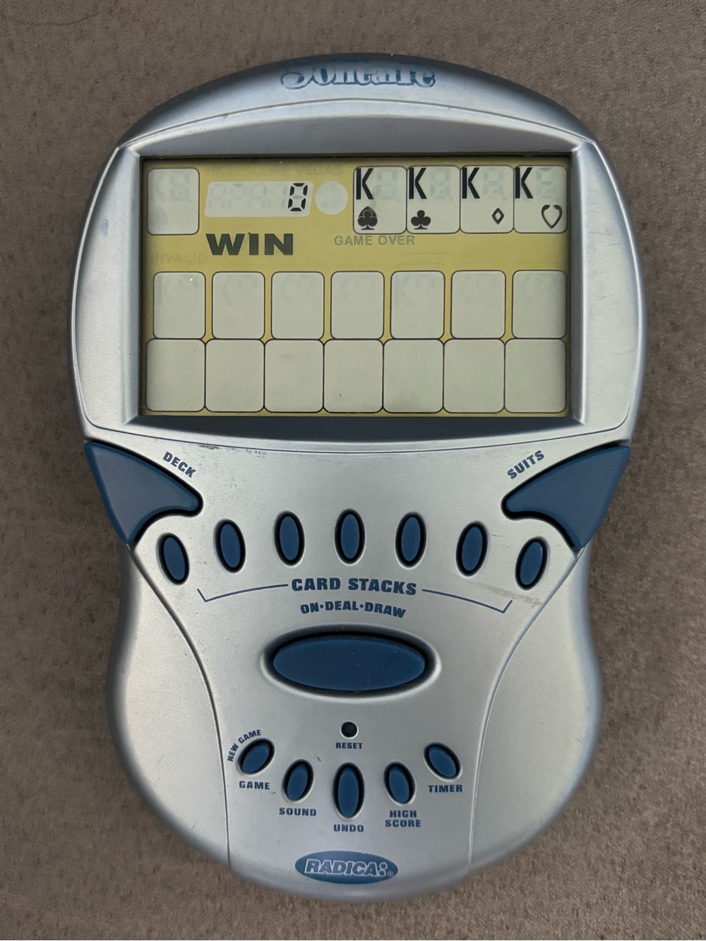 Radica Solitaire Big Screen Handheld Game 2000 Tested Works